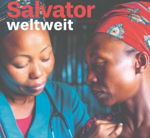 Titelbild: Salvator weltweit - Szene in Afrika: Ärztin untersucht ihre Patientin